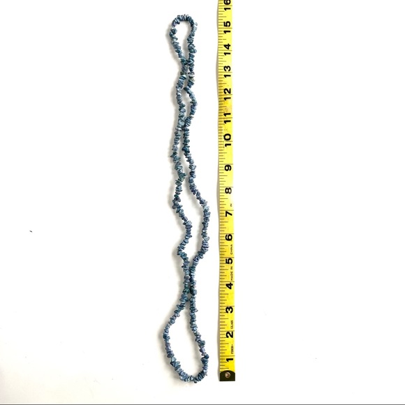 Vintage Natural Sodalite Beads Necklace Denim Blue long layering - Picture 3 of 3